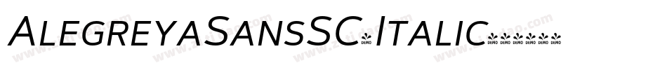 AlegreyaSansSC-Italic字体转换