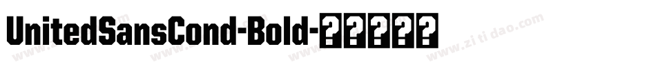 UnitedSansCond-Bold字体转换