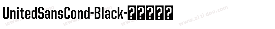 UnitedSansCond-Black字体转换