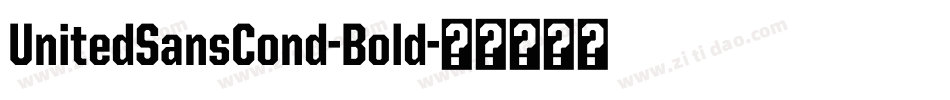 UnitedSansCond-Bold字体转换