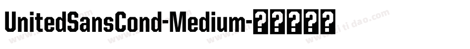 UnitedSansCond-Medium字体转换