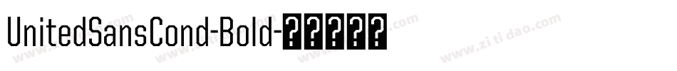 UnitedSansCond-Bold字体转换