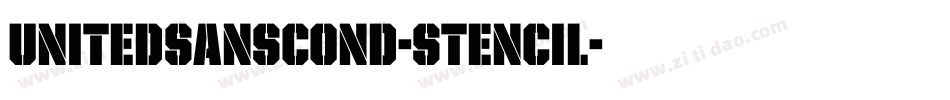 UnitedSansCond-Stencil字体转换
