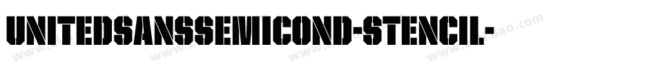 UnitedSansSemiCond-Stencil字体转换