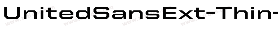 UnitedSansExt-Thin字体转换