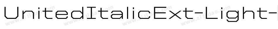 UnitedItalicExt-Light字体转换