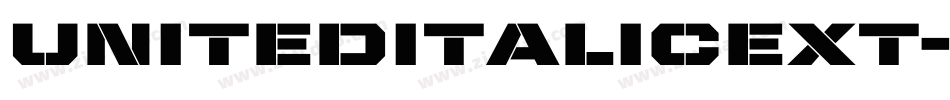 UnitedItalicExt-Stencil字体转换