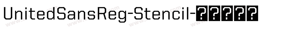 UnitedSansReg-Stencil字体转换