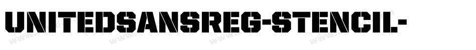 UnitedSansReg-Stencil字体转换