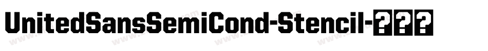 UnitedSansSemiCond-Stencil字体转换