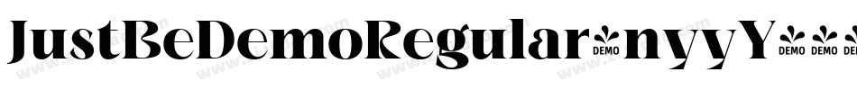 JustBeDemoRegular-nyyY字体转换