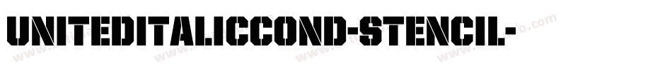 UnitedItalicCond-Stencil字体转换