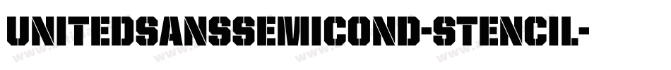 UnitedSansSemiCond-Stencil字体转换