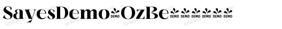 SayesDemo-OzBe字体转换 SayesDemo-OzBe字体转换