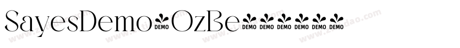 SayesDemo-OzBe字体转换 SayesDemo-OzBe字体转换