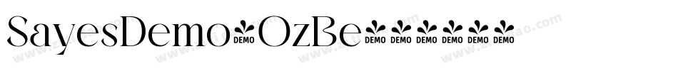 SayesDemo-OzBe字体转换 SayesDemo-OzBe字体转换