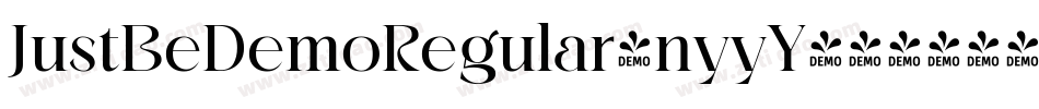 JustBeDemoRegular-nyyY字体转换