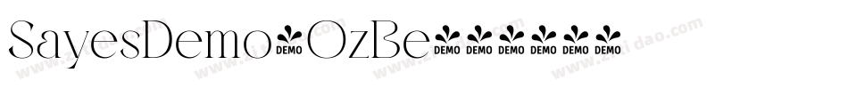 SayesDemo-OzBe字体转换 SayesDemo-OzBe字体转换