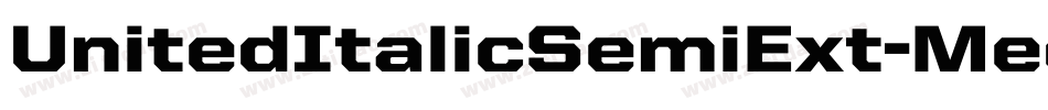 UnitedItalicSemiExt-Medium字体转换