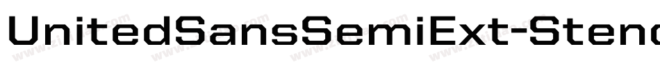 UnitedSansSemiExt-Stencil字体转换