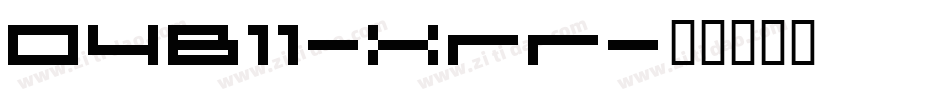 04B11-xrr字体转换