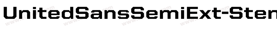 UnitedSansSemiExt-Stencil字体转换