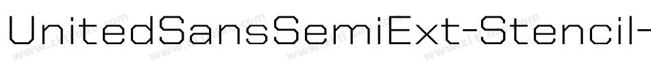 UnitedSansSemiExt-Stencil字体转换