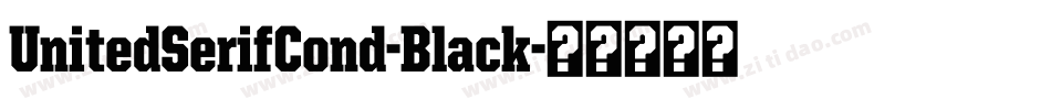 UnitedSerifCond-Black字体转换