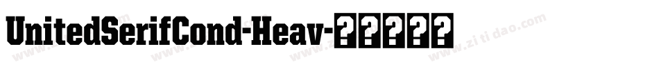 UnitedSerifCond-Heav字体转换