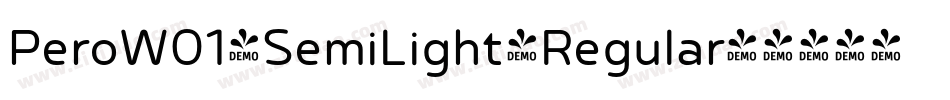 PeroW01-SemiLight-Regular字体转换