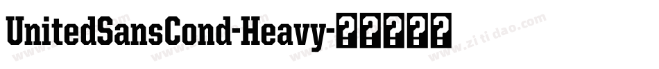 UnitedSansCond-Heavy字体转换