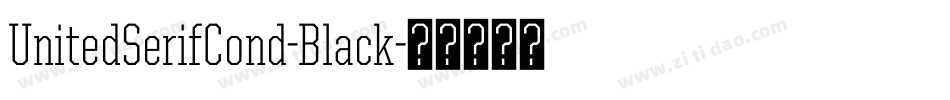 UnitedSerifCond-Black字体转换