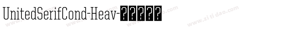 UnitedSerifCond-Heav字体转换