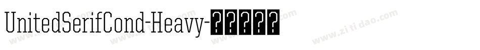 UnitedSerifCond-Heavy字体转换