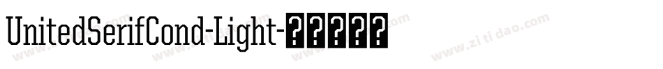 UnitedSerifCond-Light字体转换
