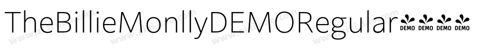 TheBillieMonllyDEMORegular字体转换