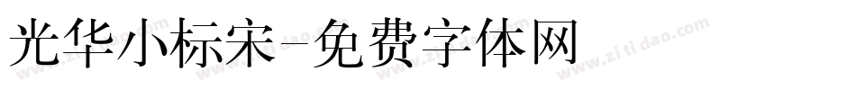 光华小标宋字体转换