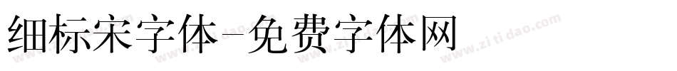 细标宋字体字体转换
