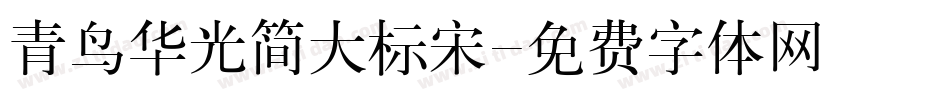 青鸟华光简大标宋字体转换