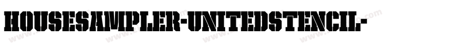 HouseSampler-UnitedStencil字体转换