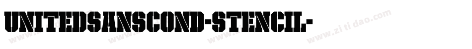 UnitedSansCond-Stencil字体转换