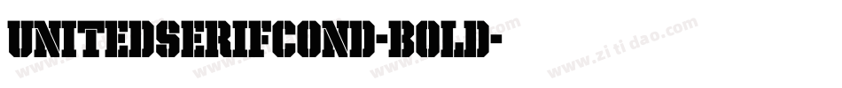 UnitedSerifCond-Bold字体转换
