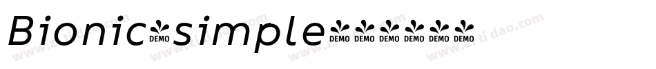 Bionic_simple字体转换