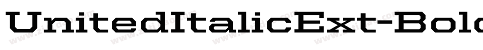UnitedItalicExt-Bold字体转换