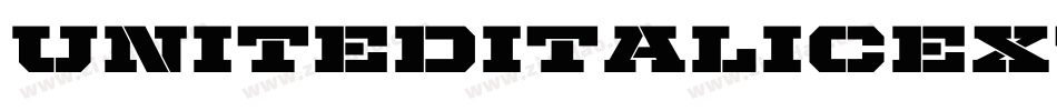 UnitedItalicExt-Stencil字体转换