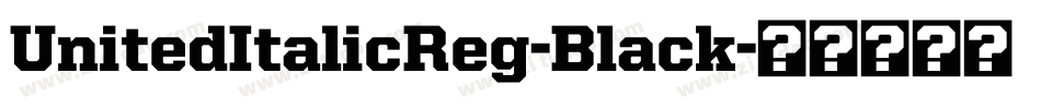 UnitedItalicReg-Black字体转换