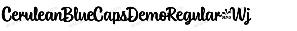 CeruleanBlueCapsDemoRegular-Wjo4字体转换