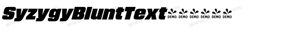 SyzygyBluntText字体转换