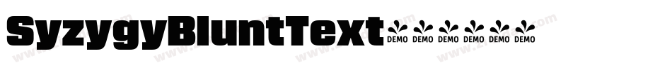 SyzygyBluntText字体转换