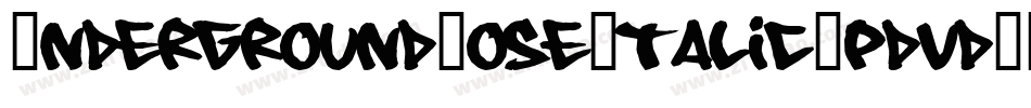UndergroundRoseItalic-pdvd字体转换 UndergroundRoseItalic-pdvd字体转换